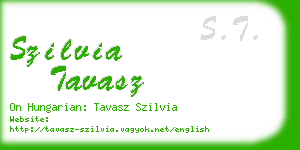 szilvia tavasz business card